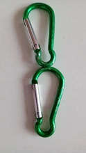 1/5/10 Uds mosquetón de escalada con botón Camping senderismo gancho al aire libre deportes de múltiples colores de aluminio hebilla de seguridad llavero