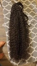 Coleta de pelo rizado Afro, cabello humano Remy brasileño con cordón, coleta Ombre, extensiones de cabello