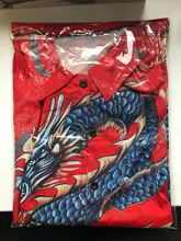 Blusa holgada con estampado de dragón para verano y primavera, camisa de manga corta con estilo BF para mujer, estilo Harajuku, 2021
