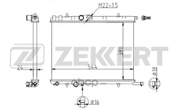 

Radiator OHL. DV. Citroen Berlingo I II 96-c4 04-peugeot 307 308 02-partner 96-zekkert art. mk-1086