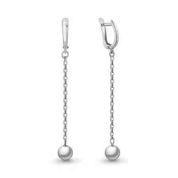 

Long aquamarine earrings without inserts, 925 sterling silver