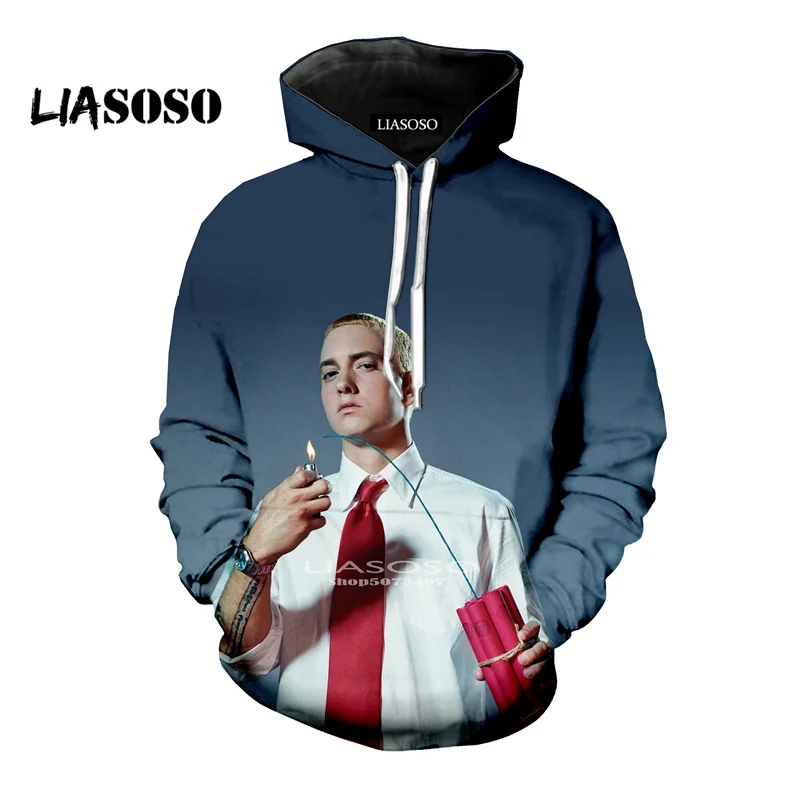LIASOSO/ дизайн, модные толстовки Harajuku с 3D принтом, пуловер Eminem Vs 2PAC, спортивный костюм с капюшоном в стиле хип-хоп, Повседневная Толстовка - Цвет: Фиолетовый