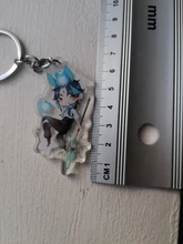 Vograce abalorios holográficos acrílico transparente impreso holograma llavero, haga su propio llavero acrílico con anime