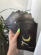 30 Uds. De tarjetas postales luminosas de estilo Vintage, tarjetas de felicitación con luz de luna que brilla en la oscuridad