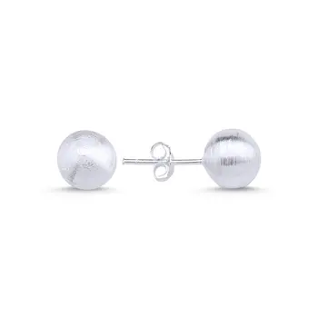 

Angemiel 925 Silver 8mm Broseli Ball Earrings