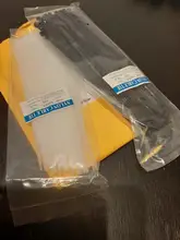 Brida de nailon de plástico de autosujeción, anillo de sujeción de 3x100, 3x200, con cremallera, 5x300, 100 Uds.