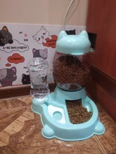 Alimentador automático de mascotas, para perros y gatos, depósito de comida de 2.2L y de agua de 528ml, suministro lento de comida