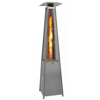 

Stove outside with quartz glass tube, heating Power: 13kW • Material: stainless steel • Height 220 cm.