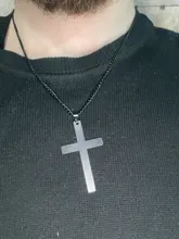 Collares cruzados y colgantes para hombre, de acero inoxidable, color dorado, para rezar, regalo de joyería