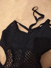 Swimwear Women Bathing-Suit Fish-Net Sheer Plus-Size Knit Mesh Xs-5xl Beach-V536b Female