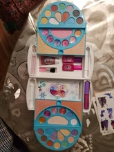 Caja de maquillaje de frozen de la princesa de Disney, juguetes cosméticos para niños, bolso seguro y no tóxico, juguetes de maquillaje solubles en agua