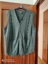 Jumpers-Chaleco de punto para hombre jersey con dobladillo y cuello de pico, pañuelo de una sola botonadura, Tops ajustados elásuaves a la moda