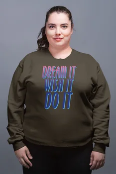 

Angemiel Wear Dream It Wish It Do It Green Women Sweatshirts