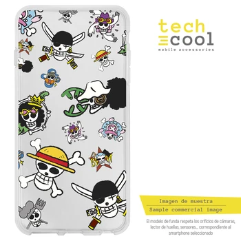 

FunnyTech®Stand case Silicone for Xiaomi Redmi 6 Pro/Mi A2 Lite L Series One Piece Mini skulls transparent