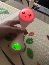 Destellos musicales para bebés, sonajero mordedor, juguetes con campanas de mano de conejo, mordedor móvil para bebés, chupete de lágrimas para bebés, juguetes educativos para edades tempranas de 0 a 12M