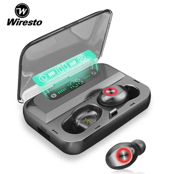 

Wiresto Mini Bluetooth Earphone True Wireless Stereo Sport Headset TWS Earbuds Touch Control Sweatproof Earbuds with Mic