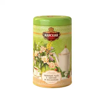

Tea may "mint-raspberry" Country Collection, black leaf with additives, 80gr