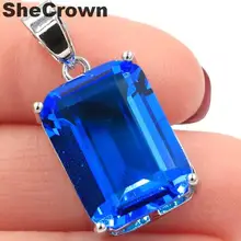 28x13 мм,, созданный прямоугольник, 18x13 мм, розовый, малиновый, в форме родолита, гранат, шекрон, подарок для девочек, серебряный кулон