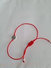 Pipitree-Pulseras con abalorio de árbol de la vida para hombres y mujeres, pulseras de regalo ajustables, cordel rojo de la suerte, amistad, deseos