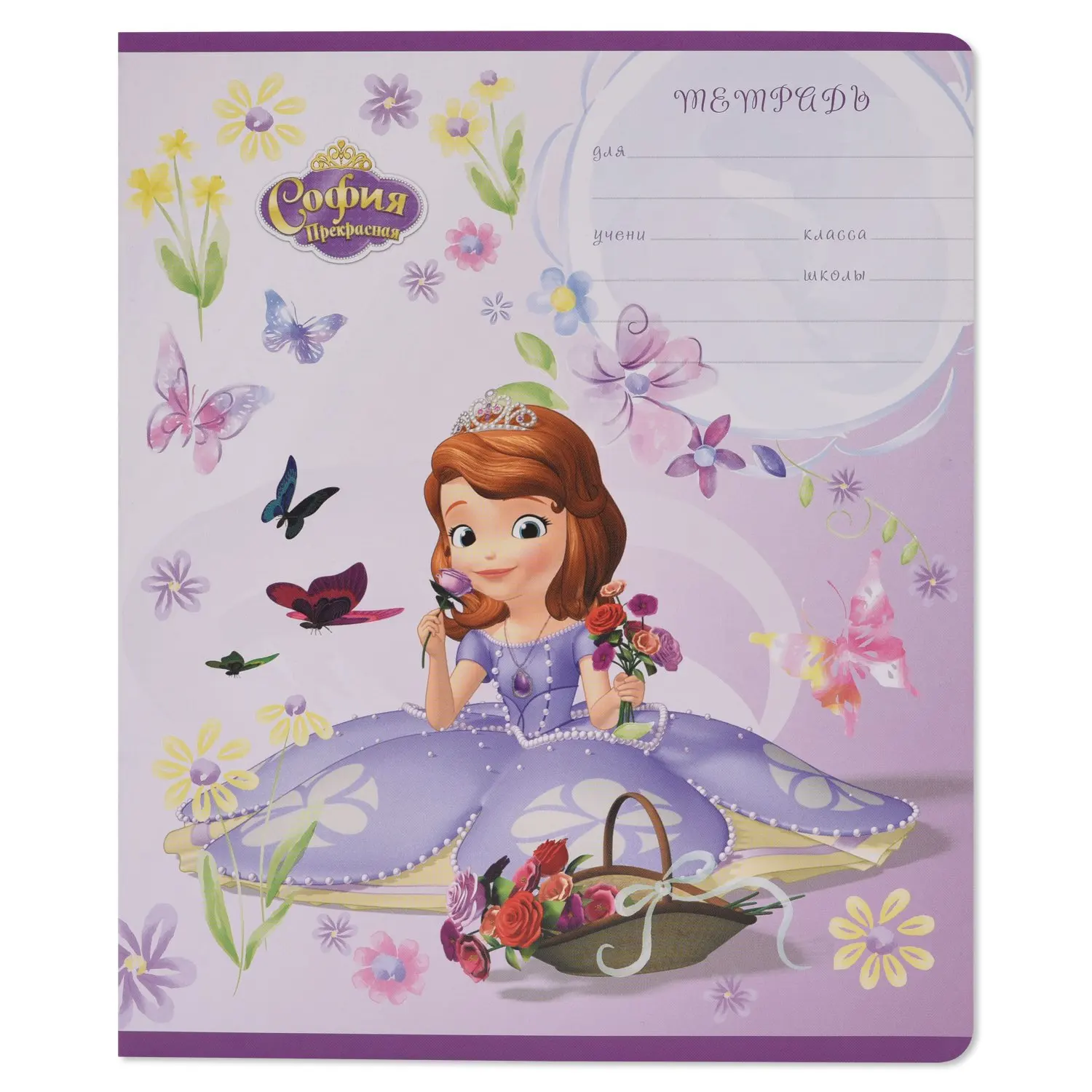 Тетрадь Disney in flowers линейка 12л в ассортименте