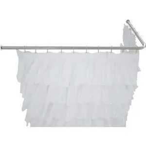 

Bath cornice Aquanet L-shaped 180x80 cm, Chrome (165118)