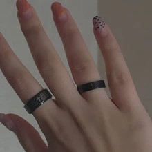 COOLTIME-anillos de acero inoxidable con Cruz Supernatural para hombre y mujer, Color plata, regalo de compromiso de boda, joyería