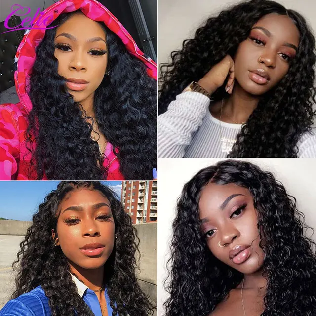 Celie Hair Deep Wave Wig 6x6 Lace Closure Human Hair Wigs Pre Plucked Glueless Brazilian Lace Celie Hair Deep Wave Wig 6x6 Lace Closure Human Hair Wigs Pre Plucked Glueless Brazilian Lace Wig Deep Curly Human Hair Wig