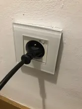 BSEED toma wi-fi pared Francia Polonia estándar Panel de vidrio de cristal inteligente de trabajo con Tuya Google Alexa función de temporizador