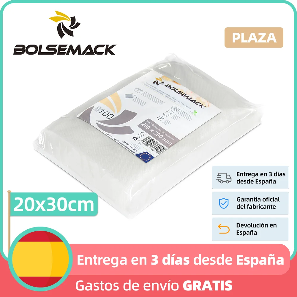 Sacchetti Per Sottovuoto A Camera Da 3 Mil - Multiformato (15x25, 20x30, 25x33 Cm) - Senza BPA, Riutilizzabili