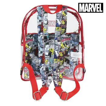

School Bag Marvel 72901 Transparent Red