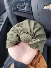 Sólido de algodón bebé sombrero lindo oreja de oso Bowknot sombreros de turbante dulce suave 0-4T elástico tapas para bebé recién nacido turbante para niñas