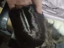 Pequeña LANA sintético Ombre negro marrón de oro con pelucas con reflejos largo ondulado resistente al calor de la parte media Cosplay pelucas para mujeres