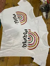Camisetas de arcoíris para madre e hija, trajes familiares a juego para mamá, bebé, mamá y yo, ropa, Tops de algodón para mujer y Niña
