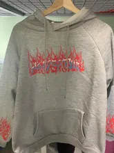 Sudadera con capucha de talla grande para mujer, ropa de calle de estilo coreano harajuku, tops con estampado de manga larga, jerséis de verano