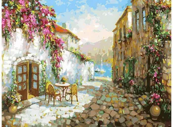 

Coloring by numbers "shady streets of Provence" 30x40 cm snow white 194-as