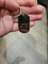 Atoztide-llavero de corazón de acero inoxidable personalizado, Color plateado, Dag, llavero de etiqueta grabado de palabras, regalo de joyería