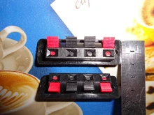 Terminal de conector de posiciones de plástico, 2 uds., conector Push-In, muelle de carga, terminales de altavoz de Audio, Clips para Breadboard