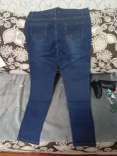 Pantalones vaqueros de cintura alta para mujer, pantalón DENIM entallado, elástico, de talla grande, para mamá, 5XL, 6XL