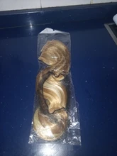 MANWEI-extensiones de cabello sintético para mujer, Clip largo y recto de una pieza, 5 Clips, pelo rubio falso, marrón y negro