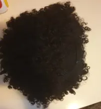Corte Pixie-Peluca de cabello humano Afro rizado, hecha a máquina, corta, brasileña, Remy