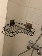 Suction-Basket-Organizer Storage-Rack Iron Punch-Free-Shelf Bathroom Kitchen Metal Home-Corner