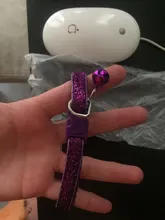 Colgante de campana de lentejuelas de nailon de colores collar ajustable para perro y gato, collar para cachorro y gatito con hebilla, accesorios para gatos, suministros para mascotas, 1 ud.