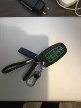 Cuero Luminoso de llave de coche para gran pared Haval Coupe H7 H8 H9 GMW H6, cubierta pequeña a rayas de Color, carcasa del mando a distancia, llavero