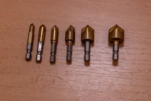 Drill-Bit Chamfering Cutter Countersink Wood HSS Hex-Shank-90-Degree 3pcs 6pcs 6mm-19mm