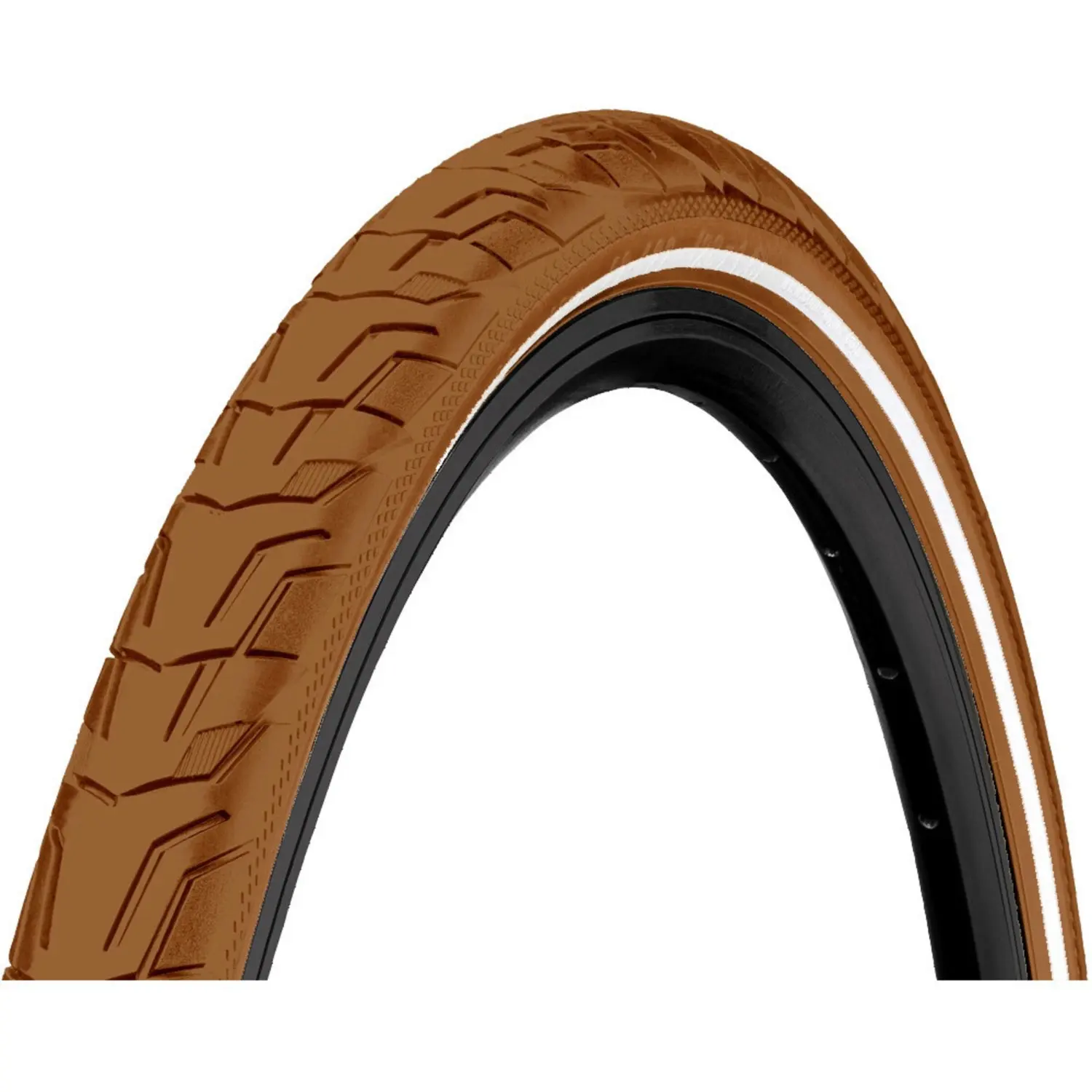 Велопокрышка Continental Ride City 28 x 1 3/8 5/8 (37-622) Reflex ExtraPuncture Belt E25 коричневый 101604 | Спорт и