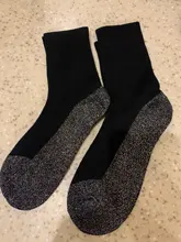 Calcetines térmicos de fibra de aluminio para invierno, calcetín grueso y cómodo para esquí de montaña, 35 grados, 1 par