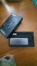 QGeeM USB C Hub for Macbook Pro Triple Display Type C Hub to Dual 4K HDMI & DP Micro