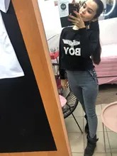Las mujeres Pantalones vaqueros de cintura alta Mujer Sexy negro elástico azul pantalones pitillo mujer de talla grande de la cremallera lavado tejano pantalones chica