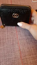 FONMOR-cartera de piel sintética de cocodrilo para mujer, cartera pequeña, tarjetero para tarjetas bancarias, monedero con cremallera