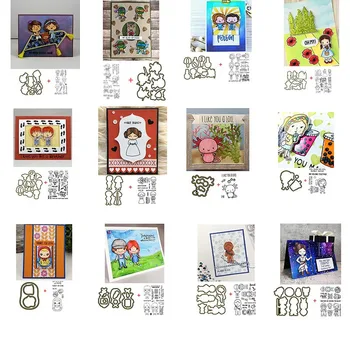 

Cute Children 2020Metal Cutting Dies&Cordinating Stamps For Scrapbooking Craft Die Cut Card Making Embossing Stencil Photo Album